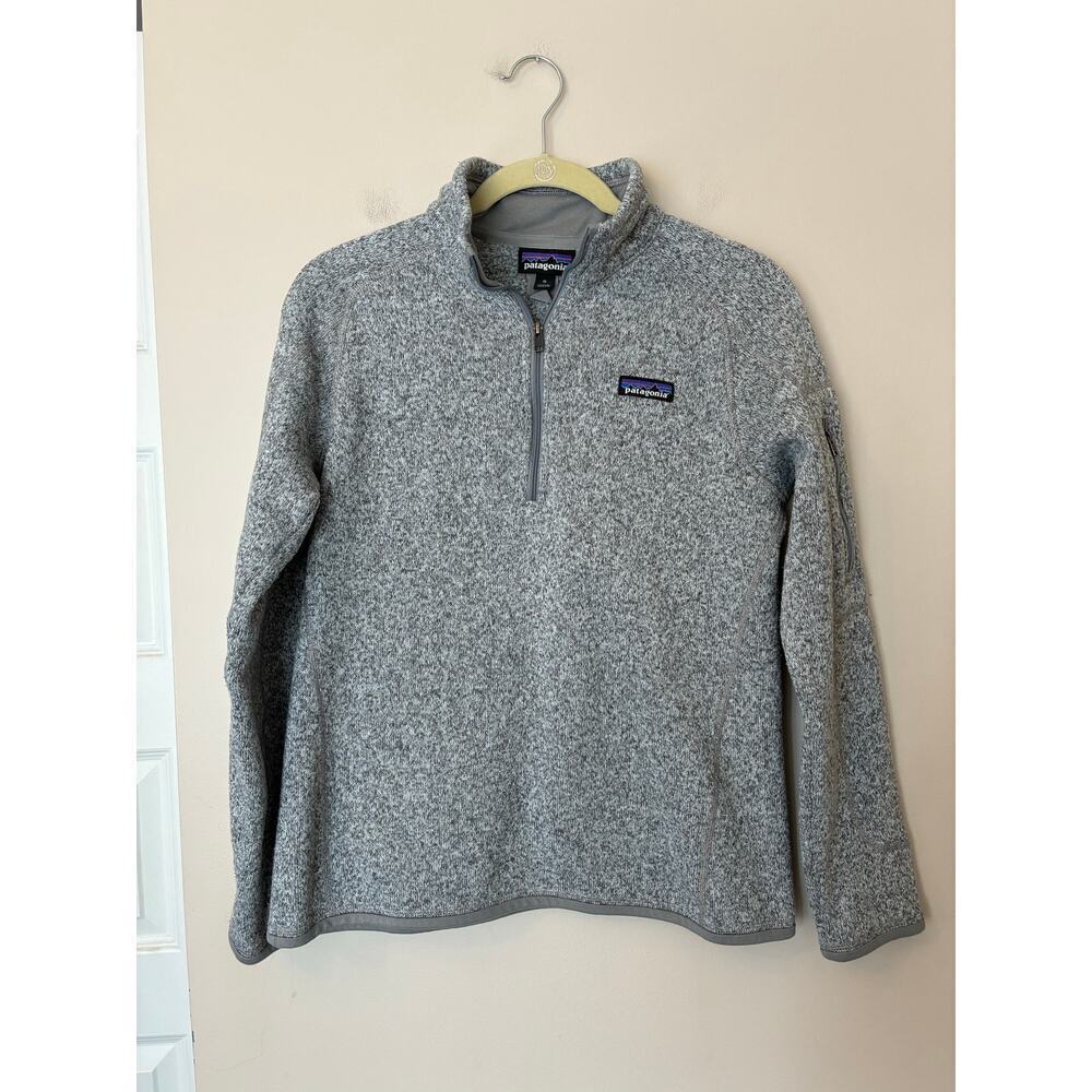 Patagonia Women's Better Sweater 1/4 Zip Pullover Gray Medium